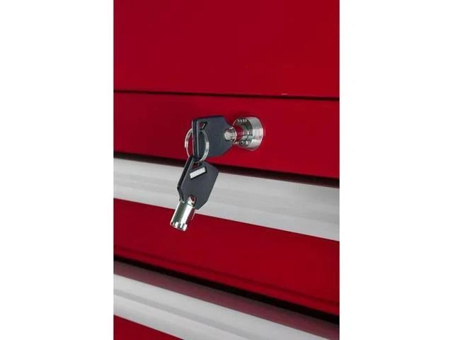 Westward 15-1/2x22 Side Cabinet, 7 Drawers, Red, 32H864