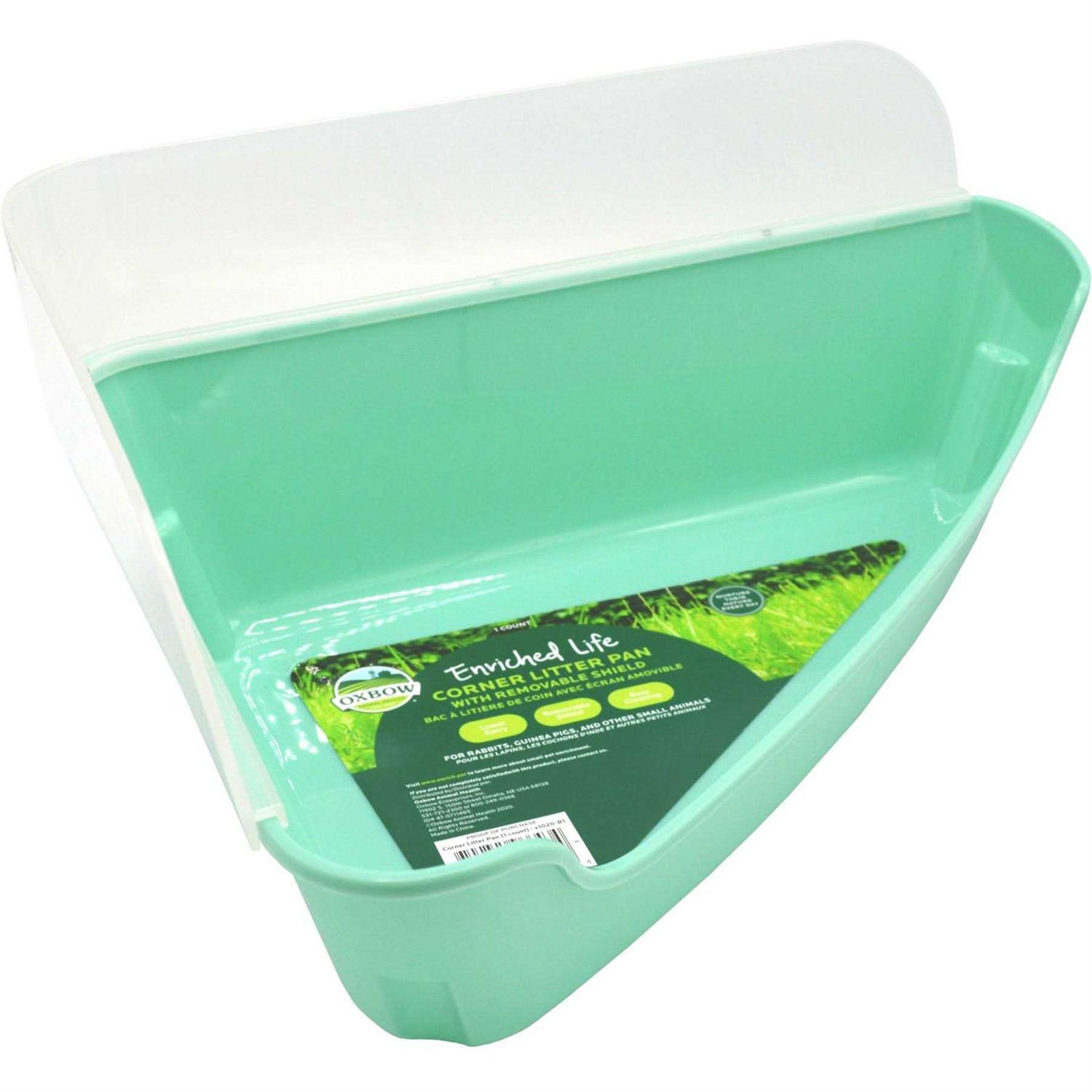 Oxbow Enriched Life Corner Litter Pan with Removable Shield - Pet Supplies online store