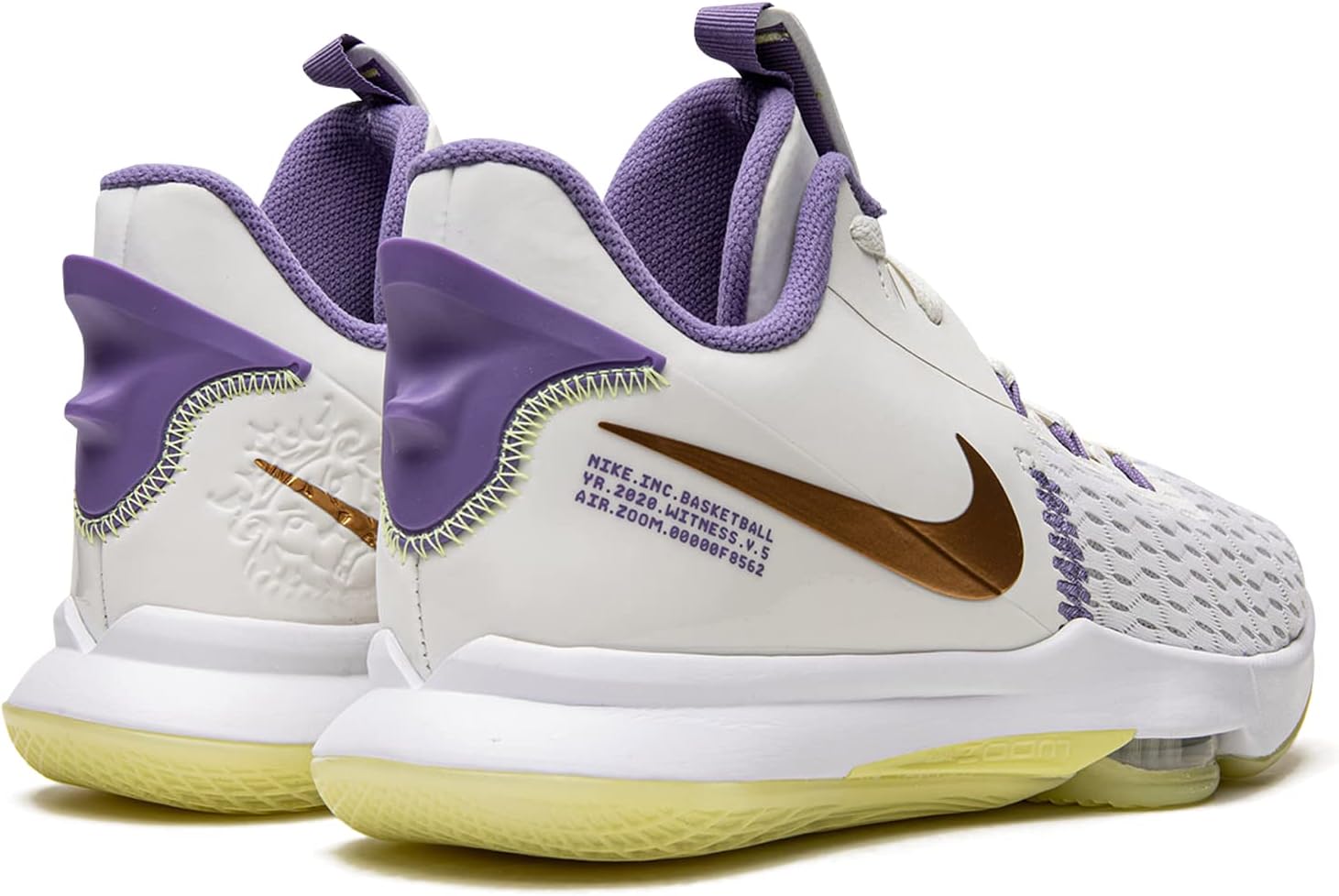 Nike Men's Lebron Witness V Low-top Sneakers, Summit White/White-light Zitro, 11