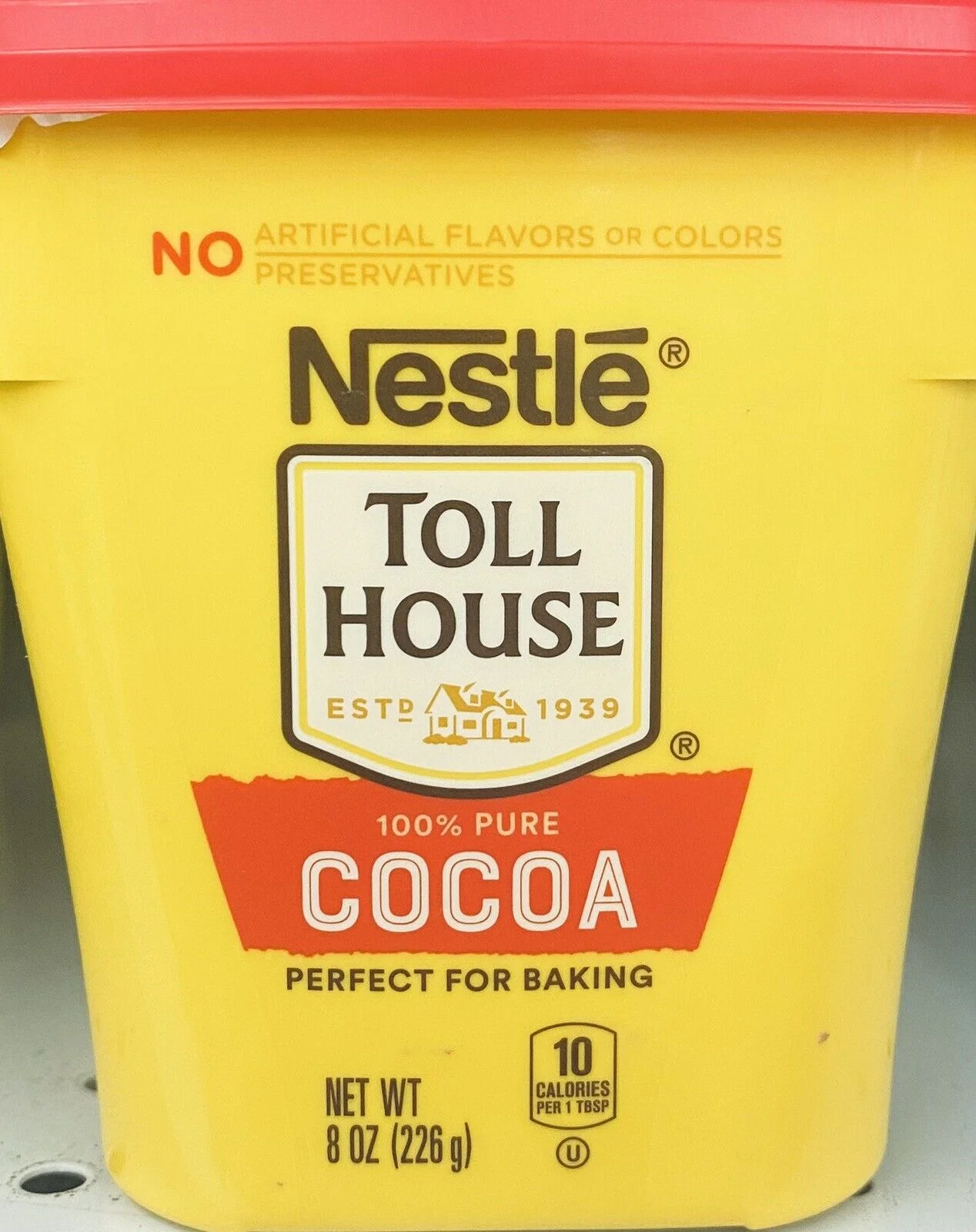 NESTLE Toll House 100% Pure COCOA Powder 8 oz tub Perfect for Baking - 2 PACK