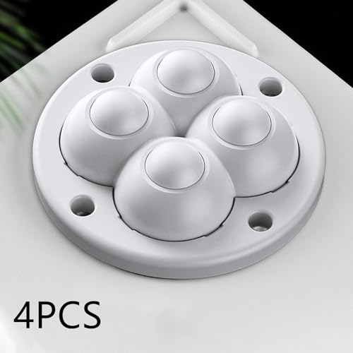 4-Pack Rotating Caster Wheels for Household Items, Black