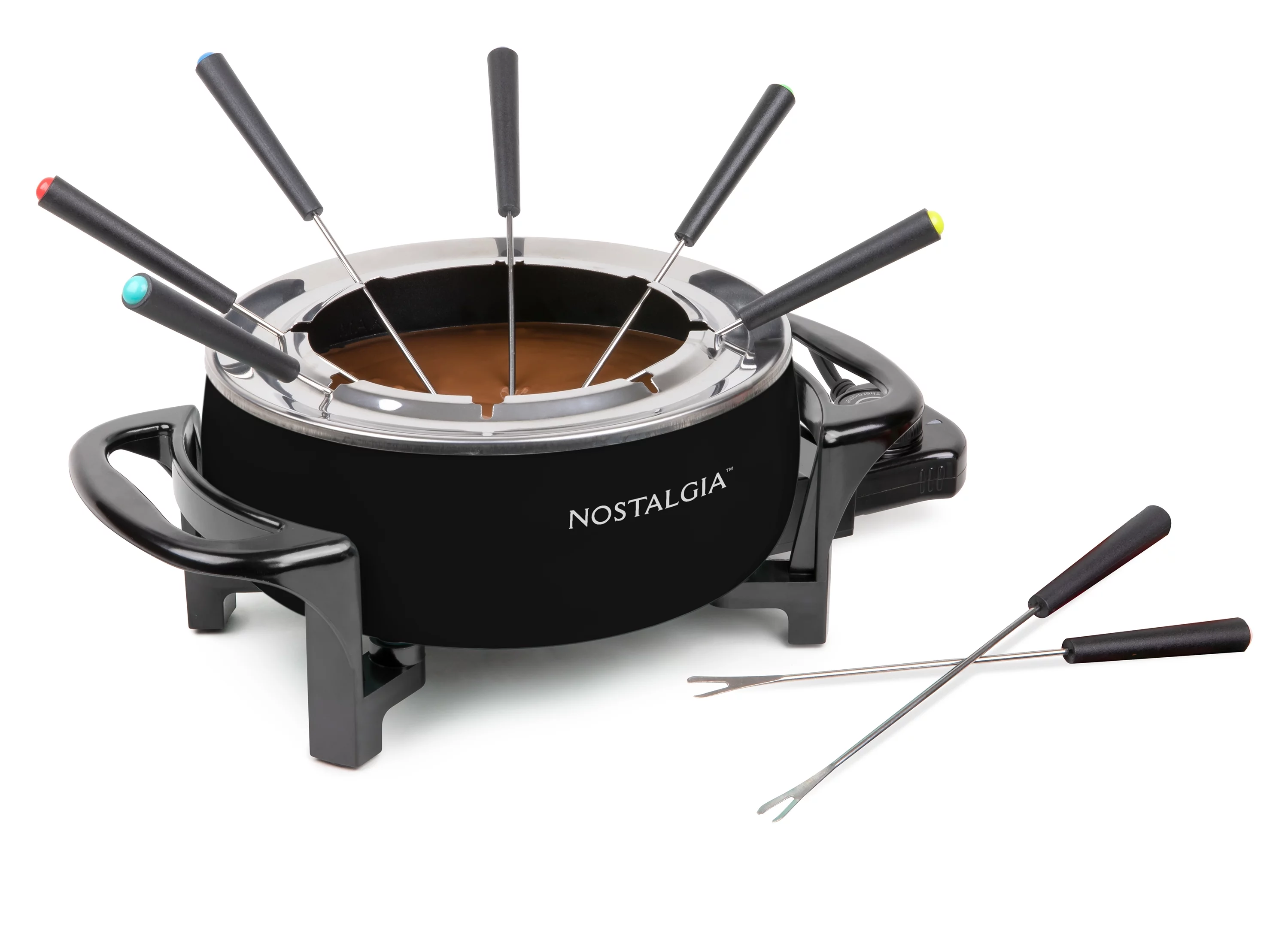 Nostalgia FPS6BK 12-Cup Electric Fondue Pot, Black