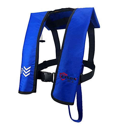 Eyson Inflatable Life Jacket Life Vest Basic Automatic/Manual (Blue Auto)