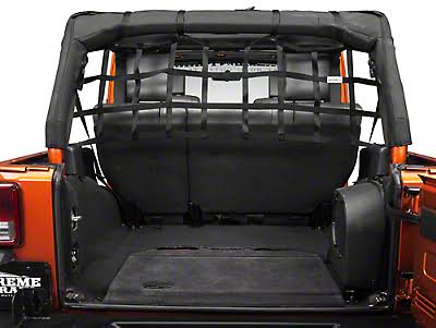 Jeep Wrangler RedRock 4x4 Rear Pet Barrier Net; Black J101198