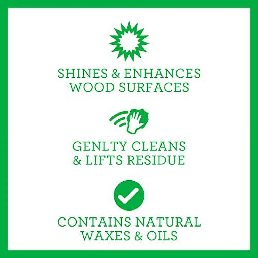 Wood Cleaner, Conditioner, Wax & Polish - Spray for Furniture & Cabinets - Removes Stains & Restores Shine - Wax & Oil Polisher - Works on Stained & Unfinished Surfaces - 18 OZ - TriNova