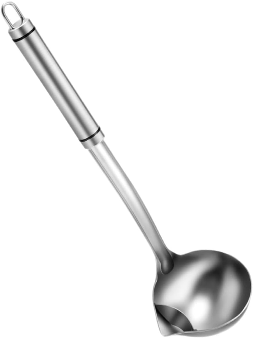 1pc 304 Stainless Steel Oil Filter Spoon Oil Strainer Spoon Sauce Ladle Cooking Oil Filter Spoon Kitchen Gadget Cooking Ladle Spoon Soup Colander Hot Pot Kitchen Oil