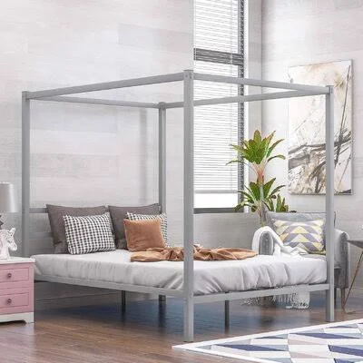 Belladonna Queen Canopy Bed Latitude Run Color: Silver