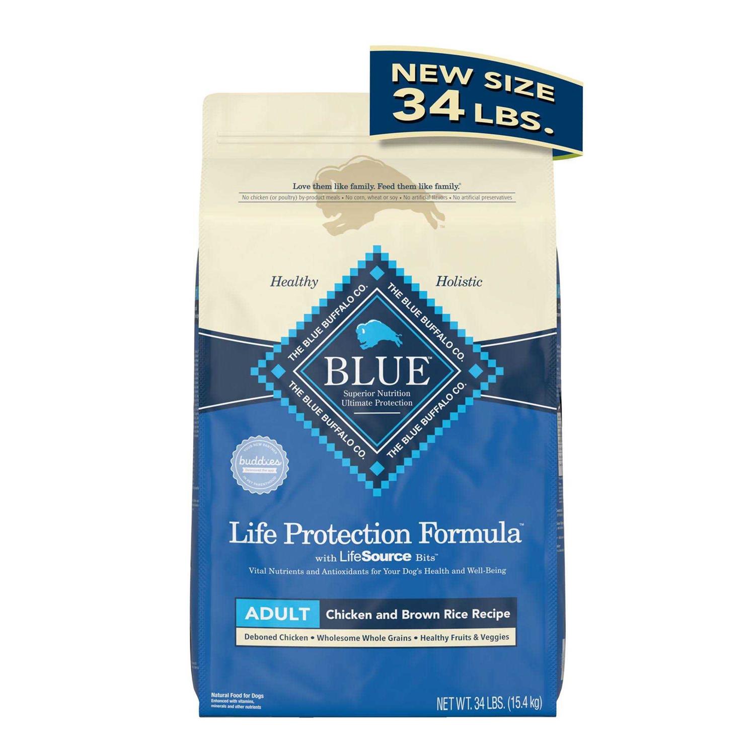 Blue Buffalo Life Protection Formula Natural Adult Dry Dog Food, Chicken and Brown Rice - Pet Supplies online store