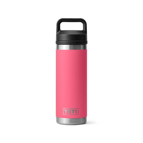 YETI Rambler 18 oz Bottle, Vacuum Insulated, Stainless Steel with Chug Cap, Sandstone Pink