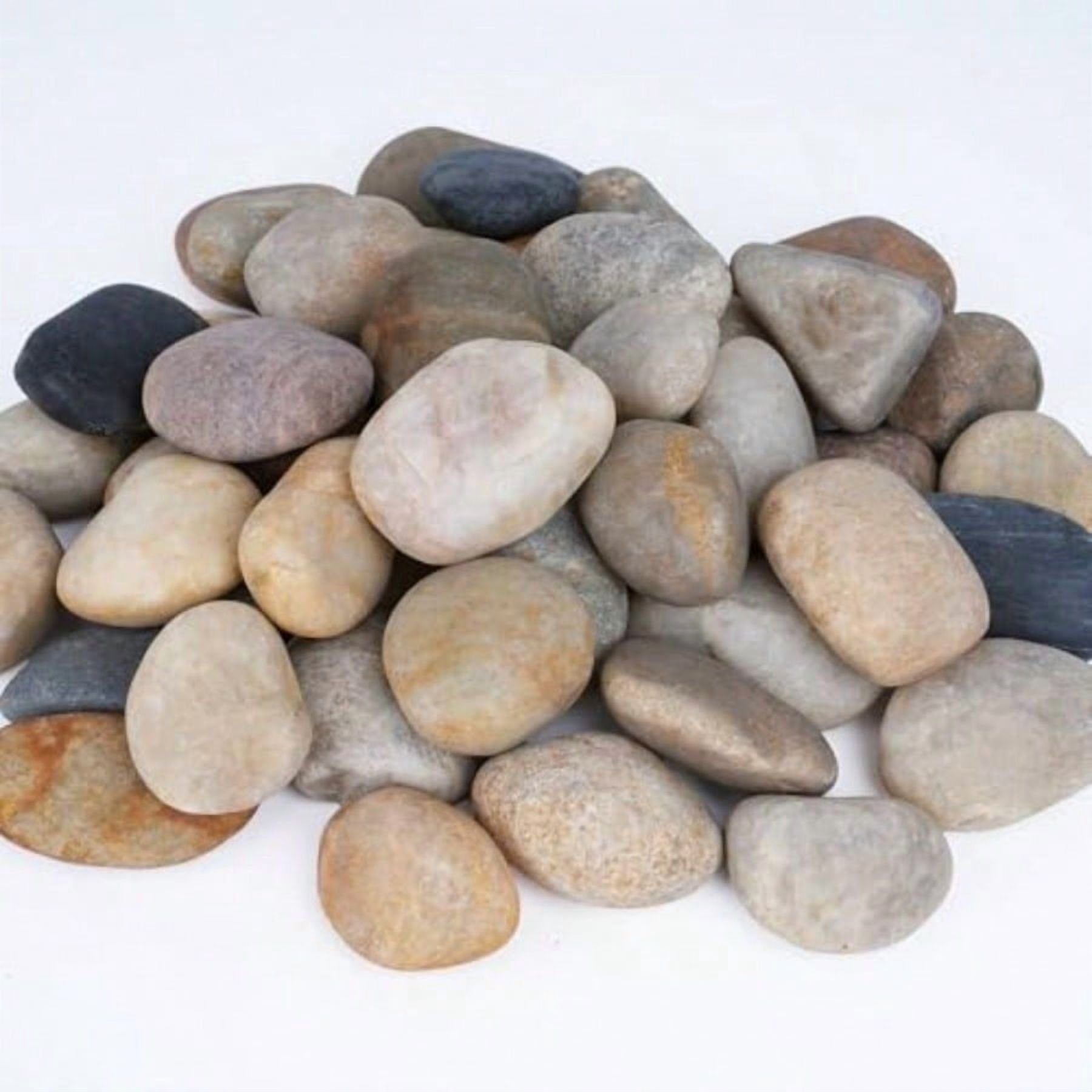 40 lbs River Rocks for Landscaping 2-3 Decorative Garden Stones for Plants Flower Pots Vase Walkways Yard Natural Rocks for Aquarium Fish Tank