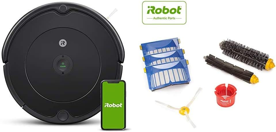 iRobot Roomba 692 Robot Vacuum-Wi-Fi Connectivity, Personalized Cleaning Recommendations, Works with Alexa, Good for Pet Hair, Carpets, Hard Floors, Self-Charging, Charcoal Grey