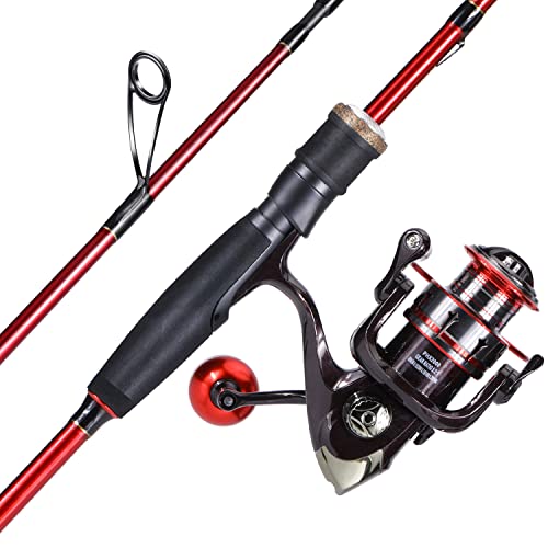 Sougayilang Fishing Rod and Reel Combo, Medium Fishing Pole with Spinning Reel, Baitcaster Combo, SuperPolymer Handle