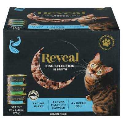 Reveal Grain Free Fish Selection in Broth Wet Cat Food - Pet Supplies online store