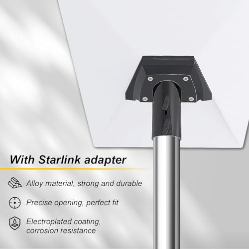 Starlink Pole Mount for Gen 3, Starlink RV Mount Kit Features a Durable 1.5'' Diameter Pole, 7ft Starlink Ground Pole Mount, Starlink Gen 3 Pipe Adapter Included