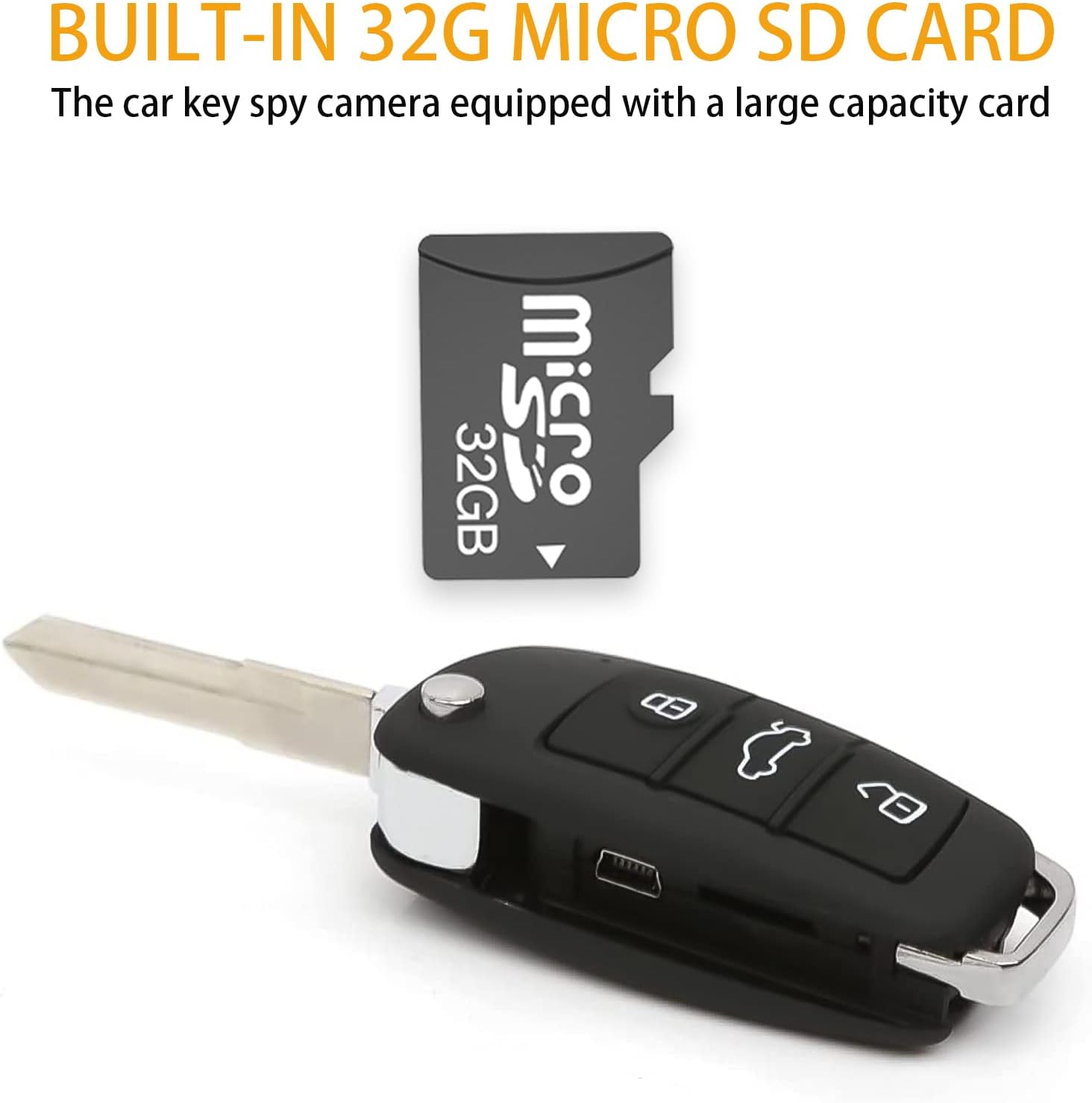 Buloge 32g Car Key Spy Camera ,Hidden Camera with IR Night Vision Motion Detection, Spy Camera Hidden Camera with HD 1080P , Image 2560X1920, Nanny cam, Surveillance & Security Cameras for Dating Pack of 2