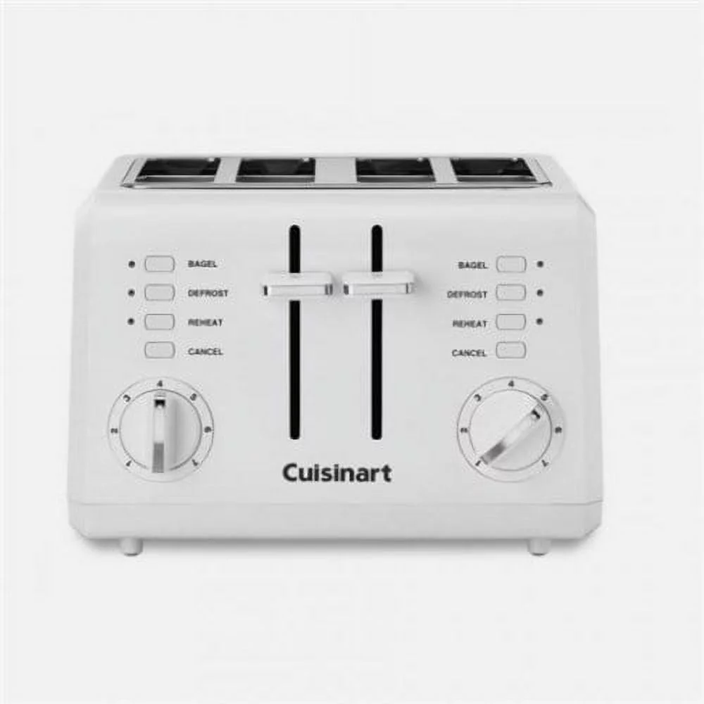 Cuisinart 4-Slice Compact Toaster CPT-142P1,Reheat, Defrost and Bagel controls