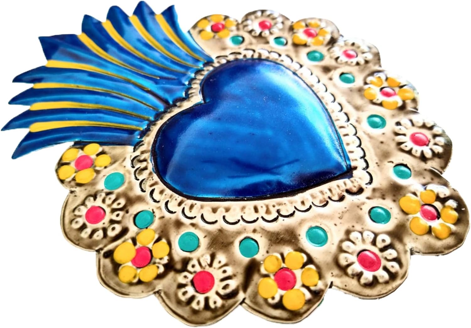 Mexican Tin Hearts 5 Pieces Art Wall Decor 6