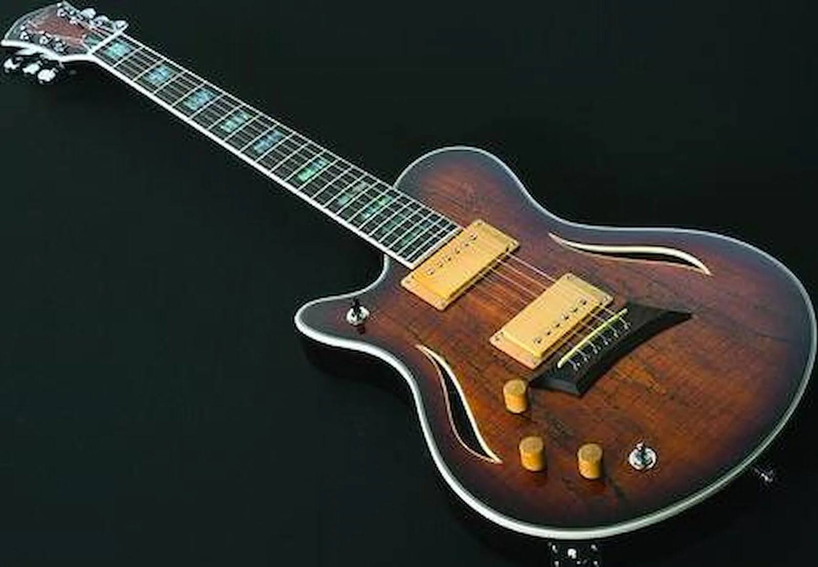 Michael Kelly Hybrid Special Electric Guitar, Left Handed, Spalted Maple Burst