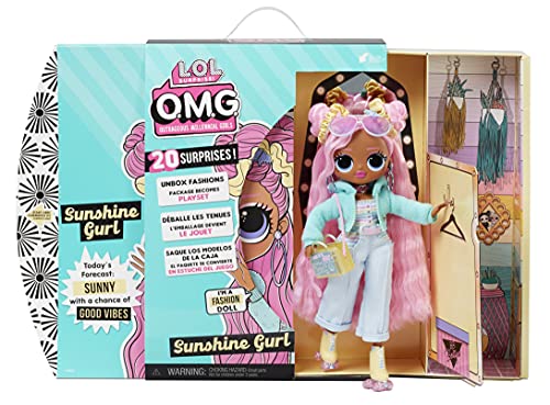 L.O.L. Surprise! OMG Sunshine Gurl Fashion Doll - Dress Up Doll Set with 20 Surprises for Girls and Kids 4+