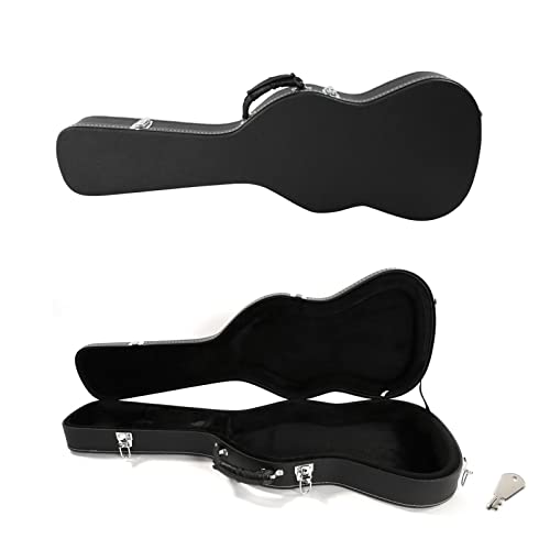 Ktaxon Electric Guitar Hard Case, Wooden Hard-Shell Protective Carrying Case for KST/TL Model Electric Guitar with Lock Latch Padding Black