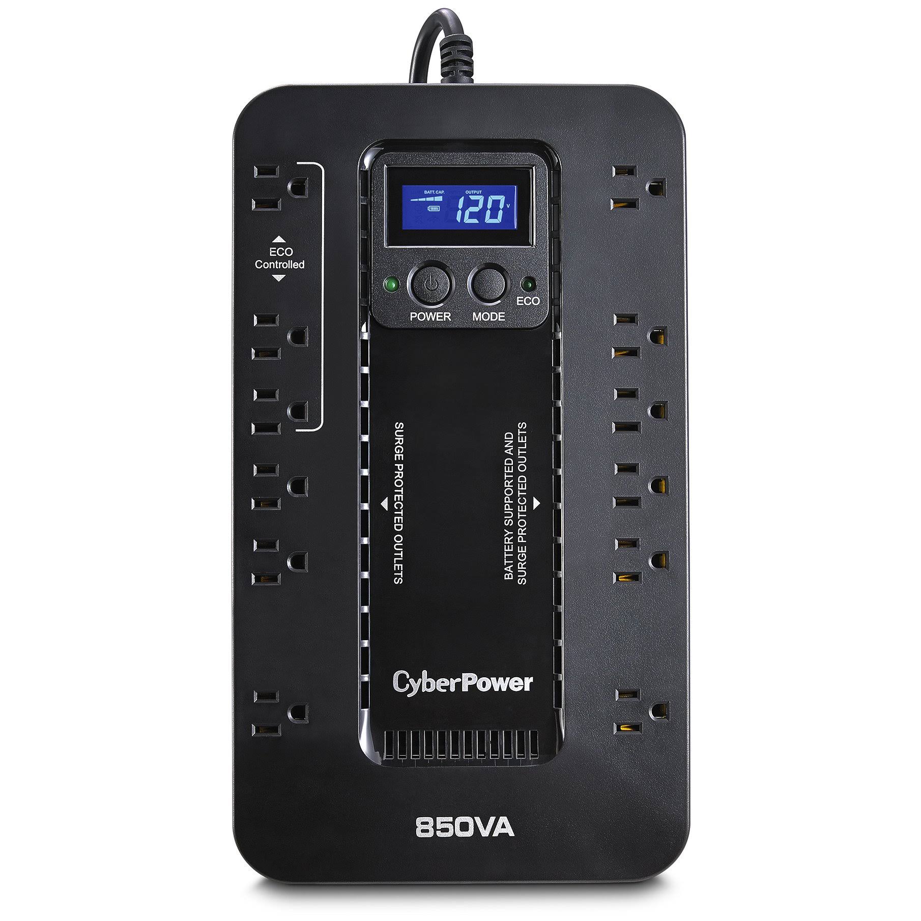 CyberPower Ecologic Series EC850LCD UPS - 510W - 850 VA