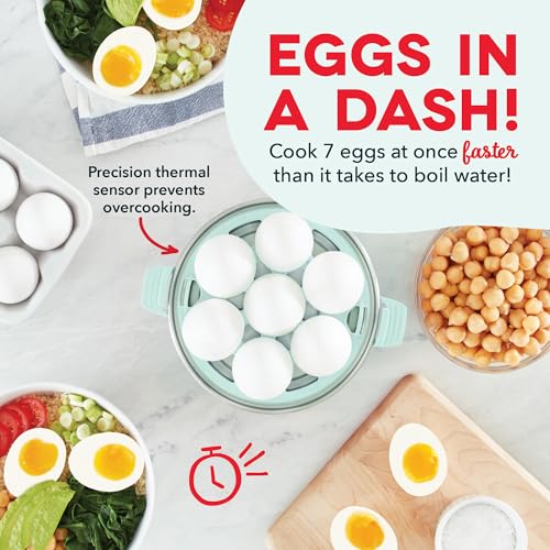DASH Rapid Egg Cooker: 6 Egg Capacity Electric Egg Cooker for Hard Boiled Eggs, Poached Eggs, Scrambled Eggs, or Omelets with Auto Shut Off Feature - Black - Radiant Selections