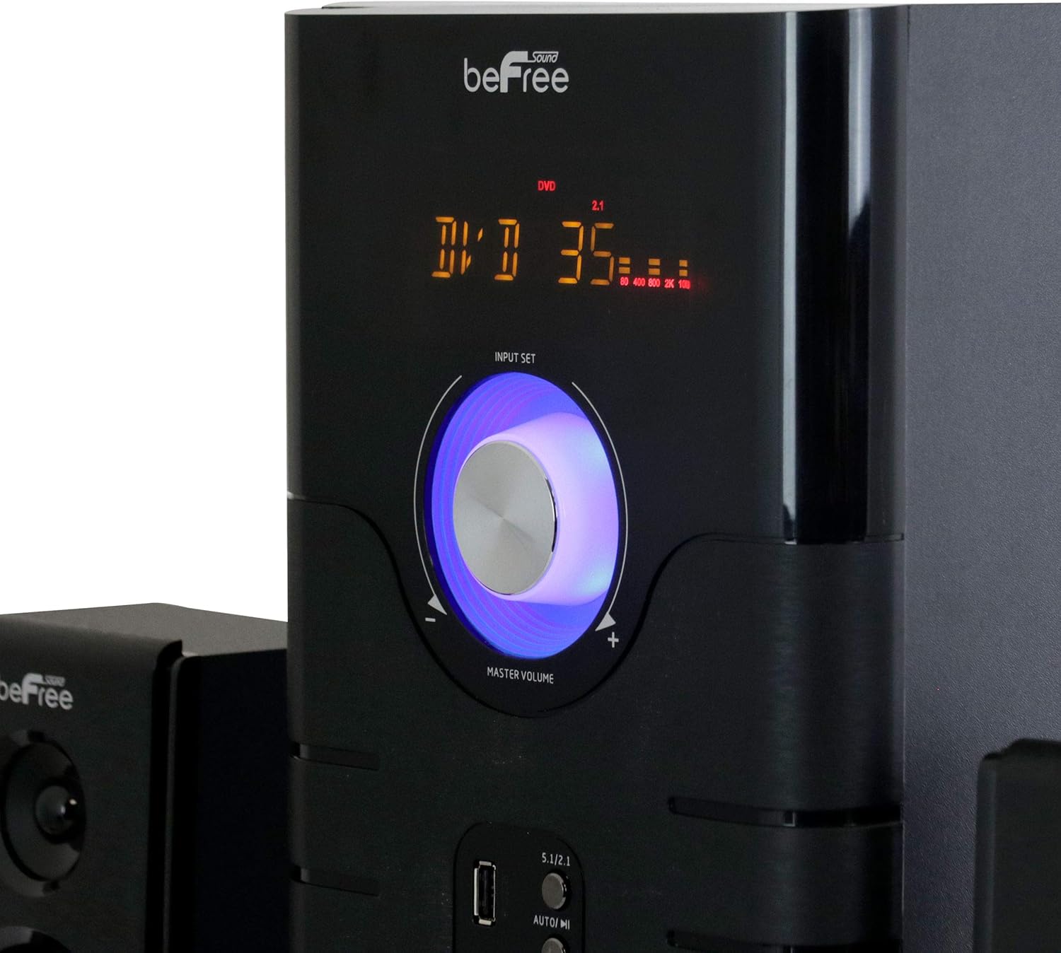 beFree Sound BFS-500 5.1 Channel Surround Sound Bluetooth Speaker System- Blue