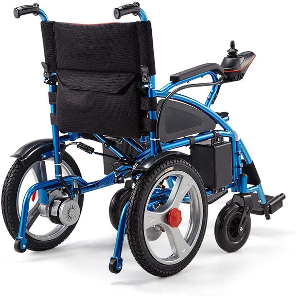 Fashion Portable Wheelchair Portable Folding Wheelchair Foldable Lightweight Electric Power Wheelchairs - with 20A Lithium Battery