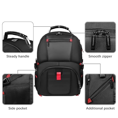 Extra Large Backpack, Big Capacity Backpack, Travel Laptop Backpack 50L for Women Men, College TSA Business Work Nursing Computer Bag 17 Inch, Black