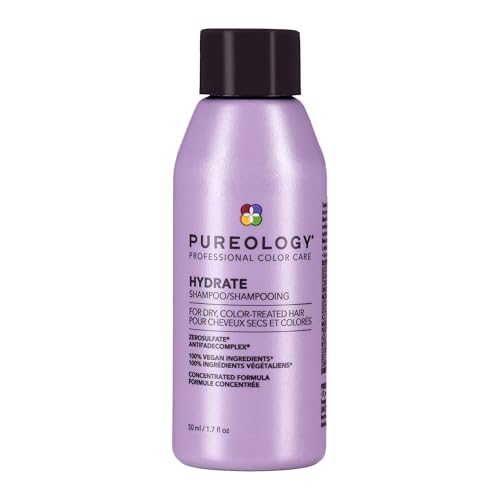 Pureology Hydrate Shampoo - For Dry or Color-Treated Hair, Intense Hydration & Softness, With Rose Extract & Green Tea, Vegan & Sulfate-Free