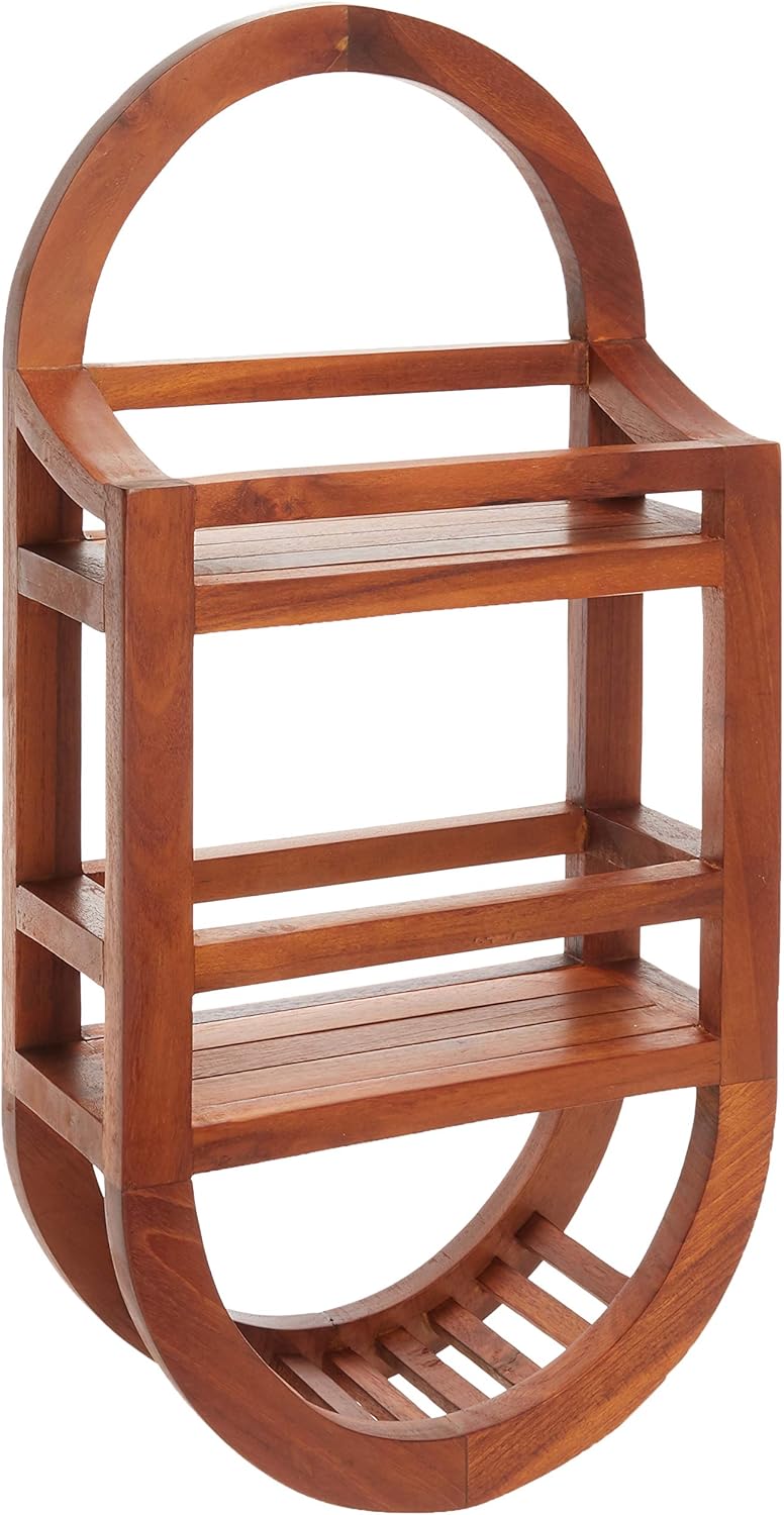 Bare Decor BARE-AX4508 Teak Shower Caddie Storage Organizer, 24