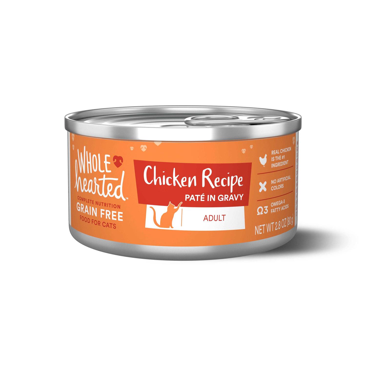 WholeHearted Chicken Recipe Pate In Gravy Adult Complete Nutrition Grain Free Food For Cats - Pet Supplies online store
