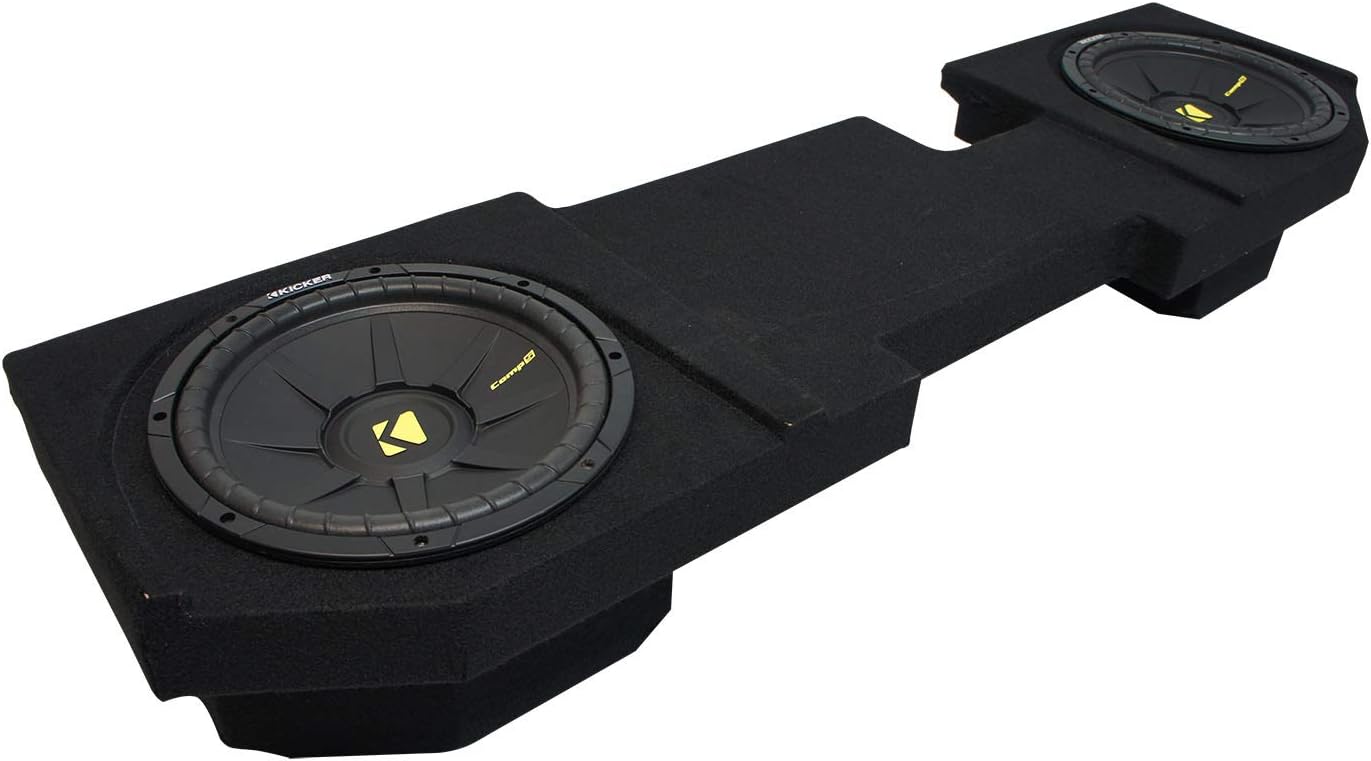 Kicker Bundle Compatible with 2002-15 Dodge Ram Quad Or Crew Truck CWCS10 CompC Dual 10