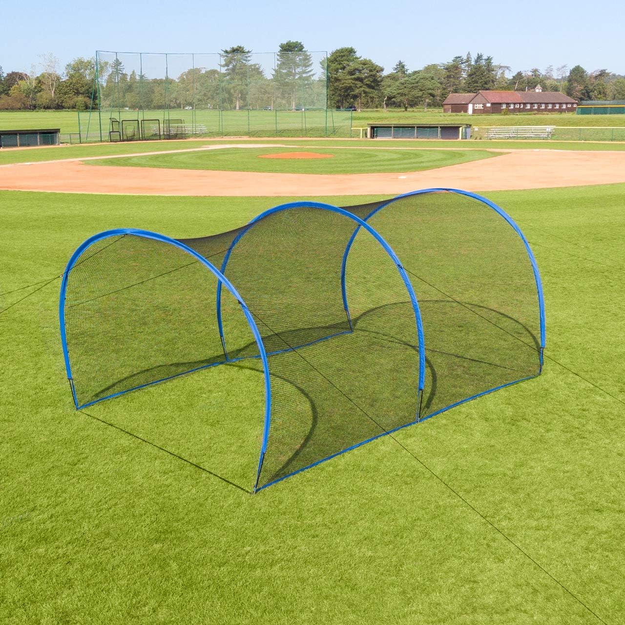 Fortress Pop-Up Baseball Batting Cage | Backyard Batting & Pitching Practice [20ft, 40ft, 60ft or 80ft Net Length] | Baseball Net for Hitting and Pitching