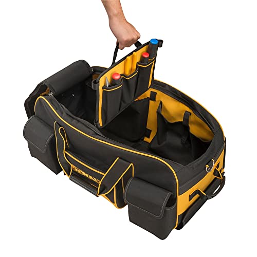 Dewalt DWST1-79210 Duffel Trolley Bag with Wheels, Yellow/Black, Large 26-Inch