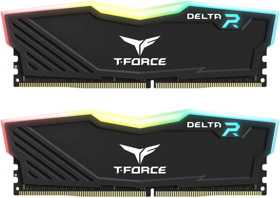 TEAMGROUP T-Force Delta RGB DDR5 32GB Kit (2x16GB) 6400MHz (PC5-51200) CL40 Desktop Memory Module Ram (White) for Z690 - FF4D532G6400HC40BDC01