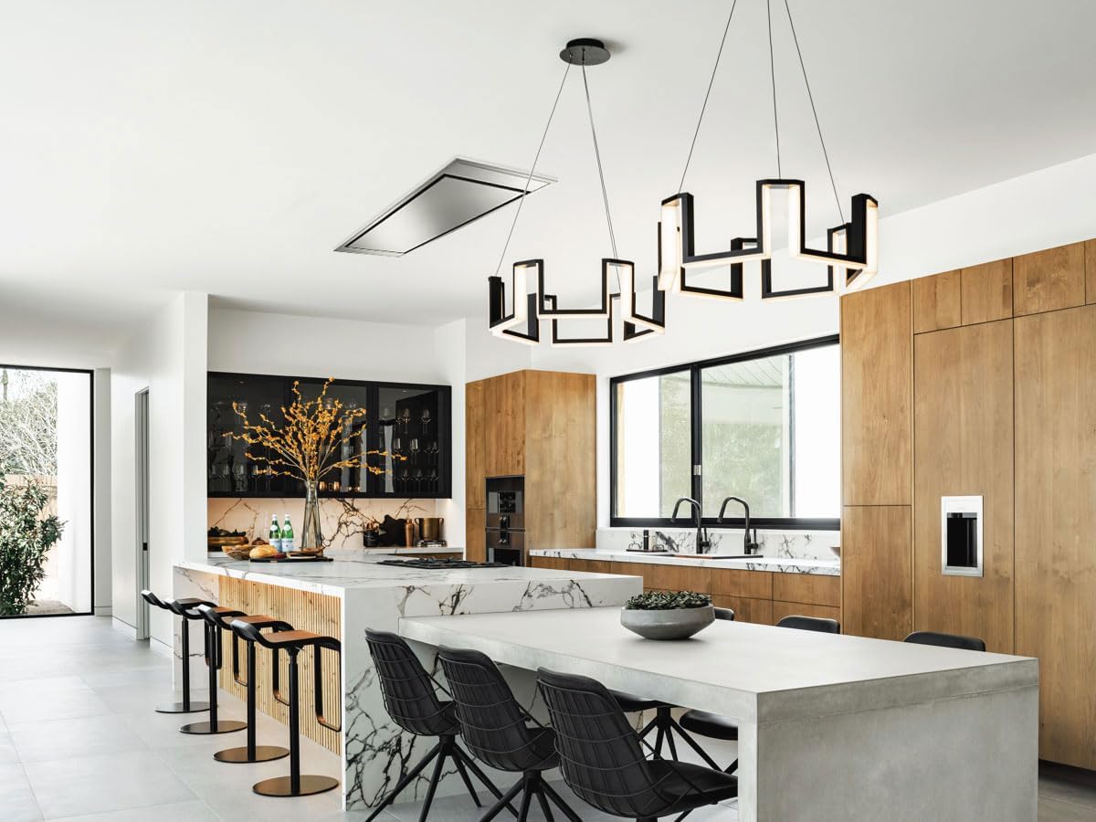 VICTORY Horizon, 900 CFM Flush Ceiling Mount Island Insert Range Hood 42 Inch, Stainless Steel, Easy to Use Wall Switch Controls