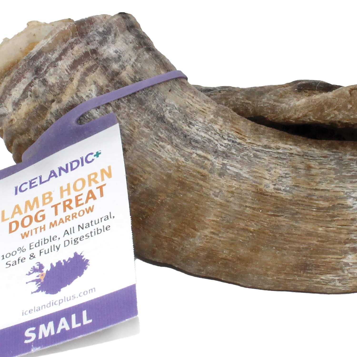 Icelandic+ Small Lamb Horn with Marrow Dog Chew - Pet Supplies online store