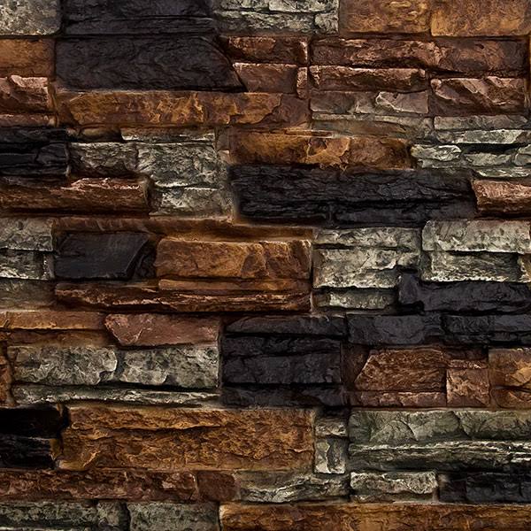Ekena Millwork PN202NRRS 48x22W x 25x22H x 1 1/2x22D Stacked Endurathane Faux Stone Siding PANEL, Redstone