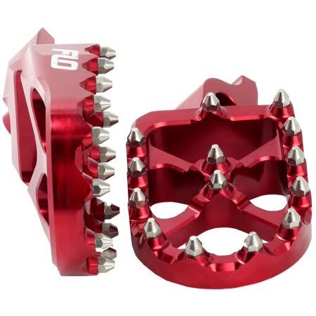 Flo Motorsports FPEG-801R Pro Series Foot Pegs Red