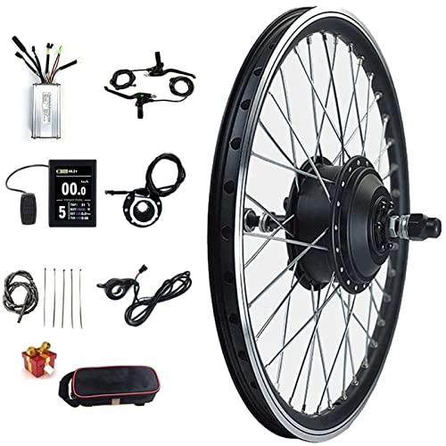 Electric Bicycle Conversion Kit 48V 350W/500W/1000W/1500W Rear Hub Motor Ebike Conversion Kit for Rear Wheel with LCD Display & PAS for Mountain Road Commuter Bicycle,48V350W-26