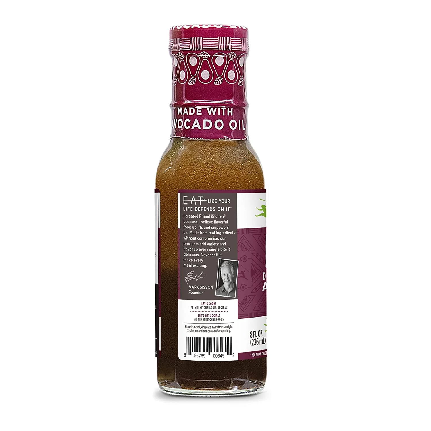 Primal Kitchen, Dressing & Marinade Made with Avocado Oil, Balsamic, 8 fl oz Pack of 2