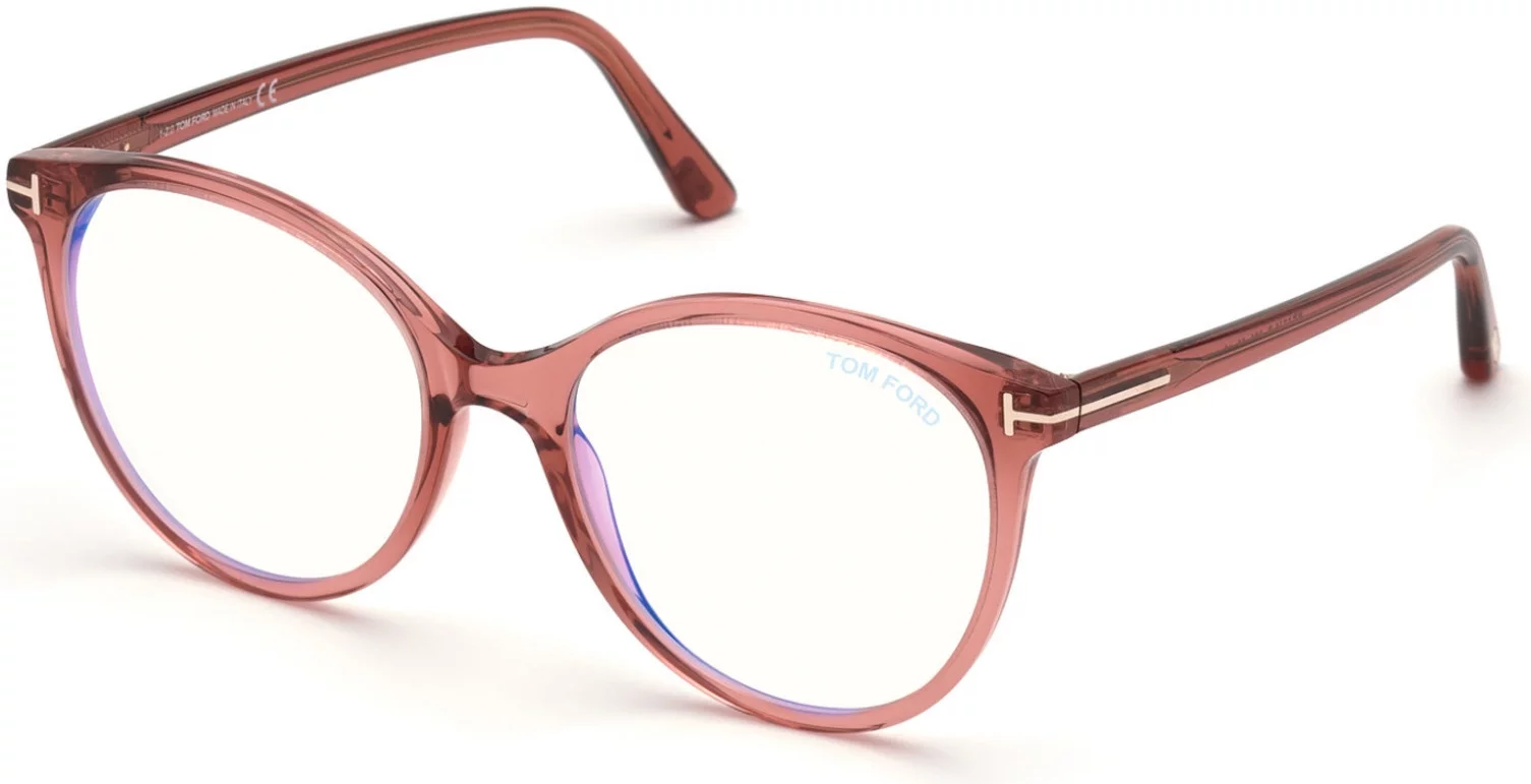 Eyeglasses Tom Ford FT 5742 -B 072 Shiny Transparent Antique Rose, 