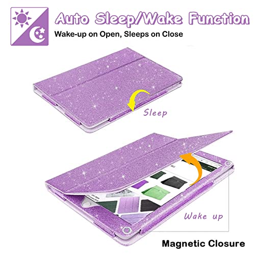 iPad Case for iPad 9.7 inch 2018/2017 with Pencil Holder,Glitter iPad 6th/5th Generation 9.7 Cases,Slim Stand iPad Air/Air2/Pro 9.7inch Cover,Auto Sleep/Wake Pink