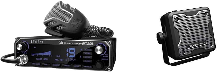 Uniden BEARCAT 980 40-Channel SSB CB Radio and Uniden (BC15) 15-Watt External Communications Speaker Bundle