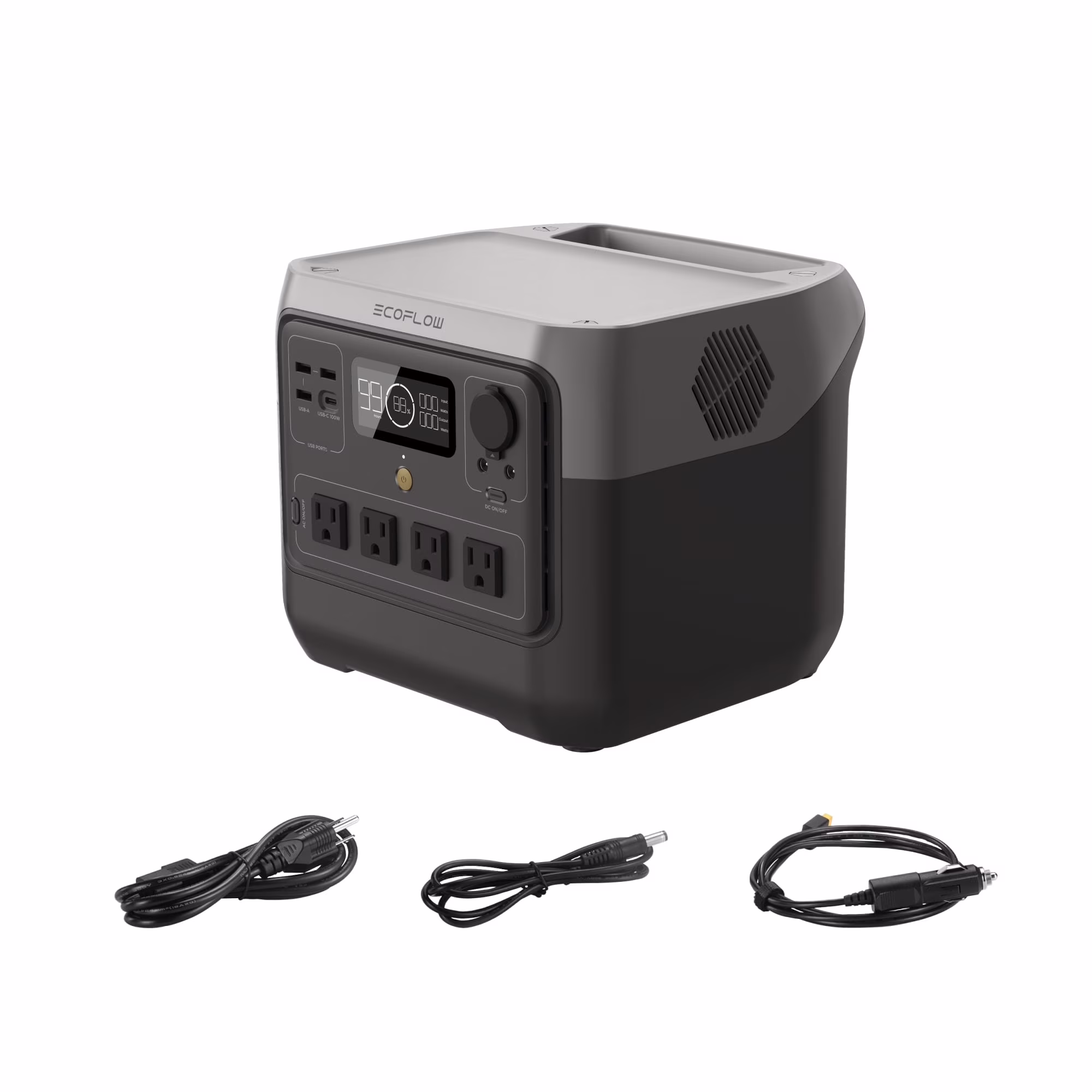 EcoFlow Portable Power Station RIVER 2 Pro,770Wh LiFePO4 Battery,70 Min Fast Charging,1600W AC Outlets,Solar Generator for Outdoor Camping,RV,Home Use
