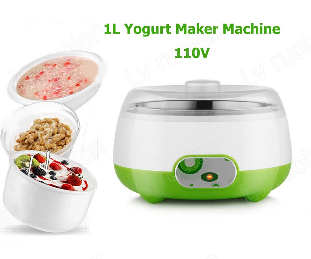 1L Automatic Yogurt Maker Machine Constant Temperature Stainless Steel Inner Pot 110V 15W