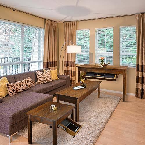 Casual Home Kennedy End Table with Concealed Drawer, Concealment Furniture - Brown