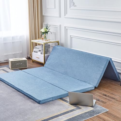 Folding Mattress Floor Mattress Double, Bed Mattress Folding Couch, Space-Saving for Guest, Sofa Mattress Guest Mat with Washable Cover, Portable for Guest Bed