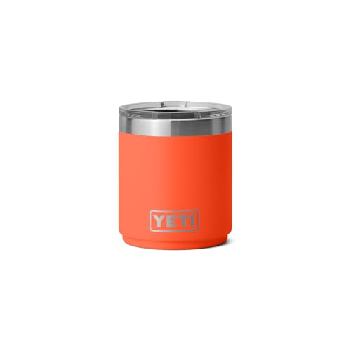 YETI Rambler Lowball, Vacuum Insulated Stainless Steel Stackable Lowball with MagSlider Lid, Stainless Steel, 10 oz (296 ml)
